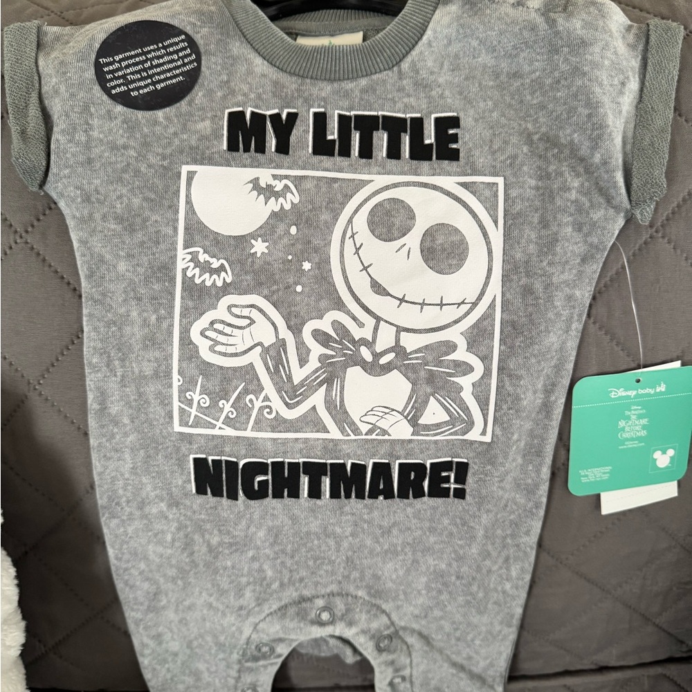 Disney Gray 'My Little Nightmare' Bodysuit